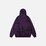 Graffiti Graphic Zip-up Hoodie