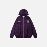 Graffiti Graphic Zip-up Hoodie