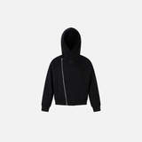 Fashionable Irregular Zip Up Hooded Sweatshirt
