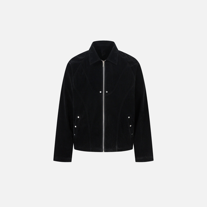 Deconstructed Split Design Solid Color Lapel Jacket