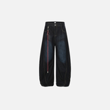 Streetwear Men Stylish Loose Fit Denim Knife Jeans