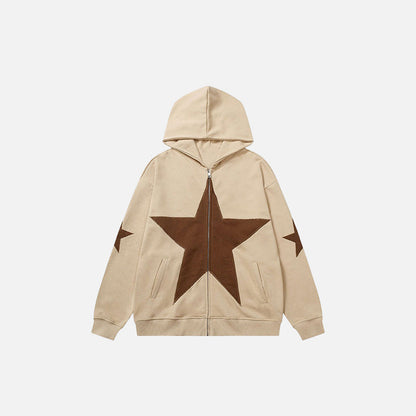 Star Graphic Patch Hoodies