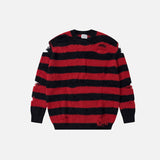 Striped Knitted Ripped Sweater
