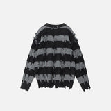 Striped Distressed Vintage Sweater