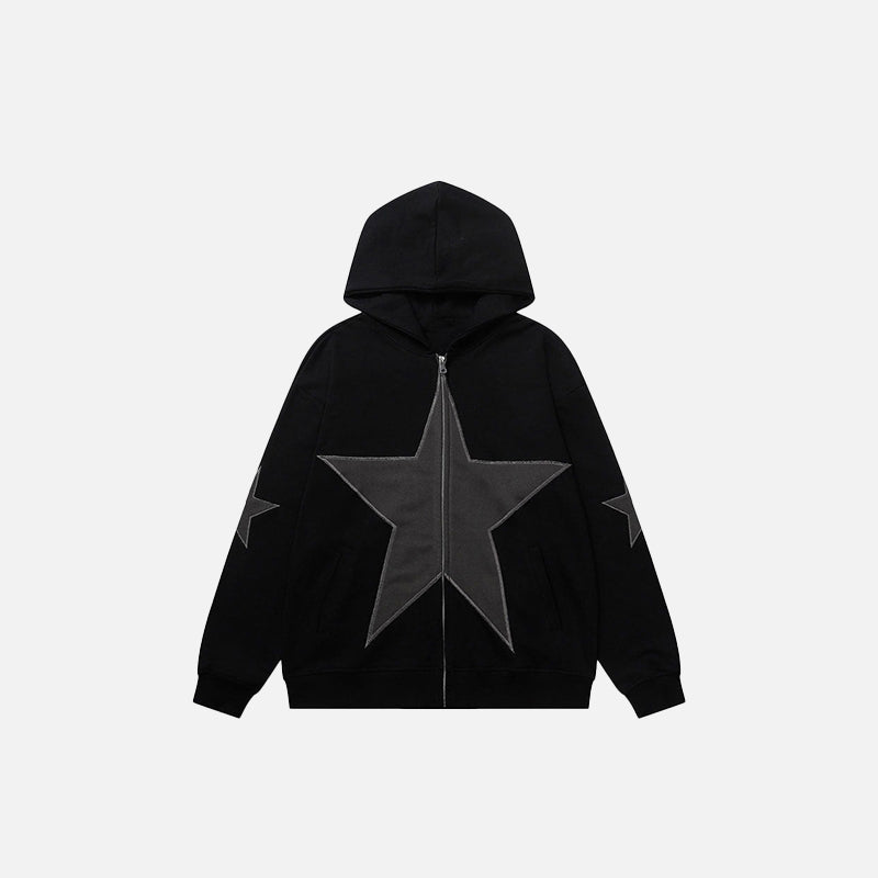 Star Graphic Patch Hoodies