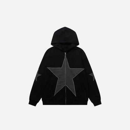 Star Graphic Patch Hoodies