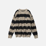 Striped Distressed Vintage Sweater