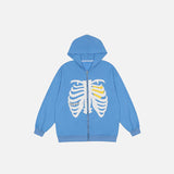 Thoracic Skeleton Zip-up Hoodie