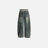 Y2K Elevated Washed Ripped Hole Denim Jeans
