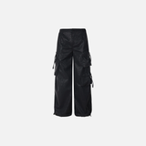 Luxury Designer Wide Leg PU Multi Pocket Pants