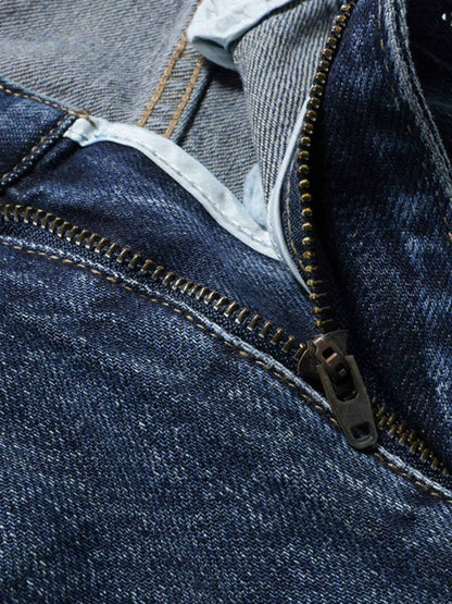 All-Over Rhinestone Embellished Jeans; Blue / S, Blue / M, Blue / L, Blue / XL, Blue / 2XL