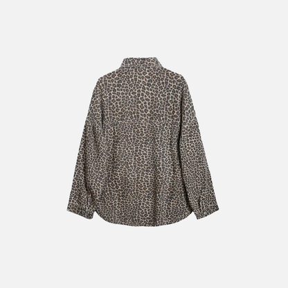 Trendy Leopard Style Long Sleeve Shirt