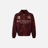 Y2K Spring Breathable Red Zip Up Hooded Sweatshirt