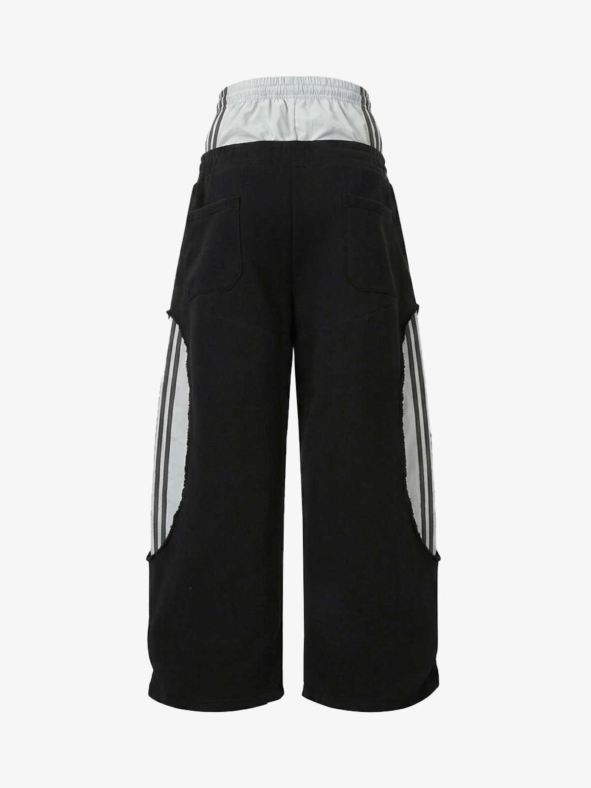 Unisex Double Waistband Baggy Sweatpants; K200 Black (High Quality) / S, K200 Black (High Quality) / M, K200 Black (High Quality) / L, K200 Black (High Quality) / XL, K200 Black (High Quality) / 2XL