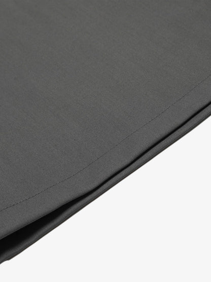 Adjustable Side Buttons Barrel Pants; Gray / S