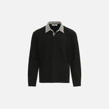 High-Quality Checkered Collar Long Sleeve Sweater