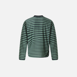 Retro Striped Loose Crewneck Long Sleeve T-Shirt