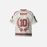 Sport Patchwork Jersey Graphic V-neck Collar T-Shirt