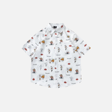 Plush Colorful Van Gogh Graphic Oversize Shirt