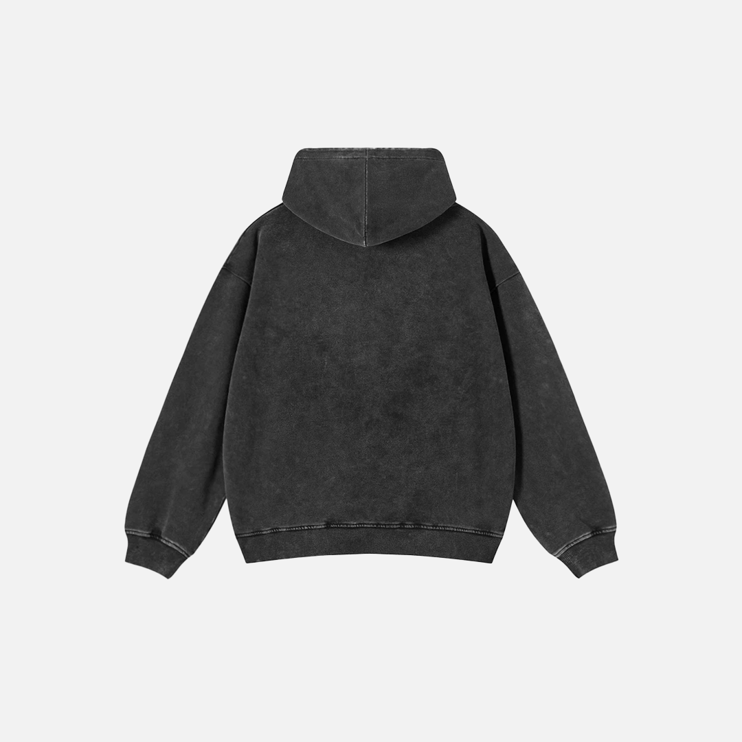 Oversized Angel Statue Washed Graphic Hoodie