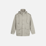 Stylish High Collar Multi Pocket Windbreaker Jacket