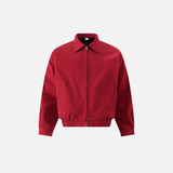 Trendy Red Stylish Loose Fit Cotton Utility Jacket