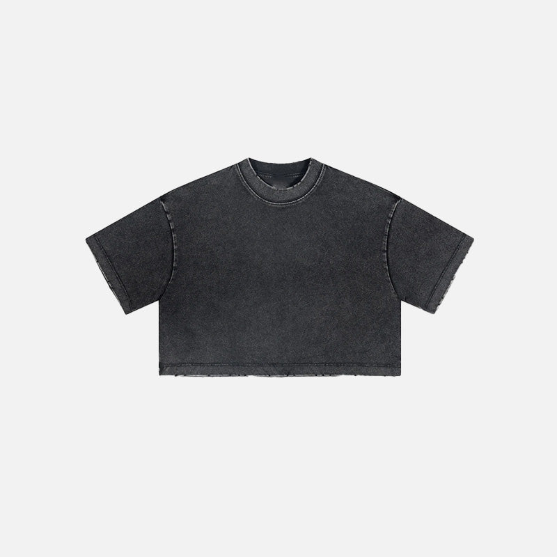 Women's Washed Stitching Crop Top