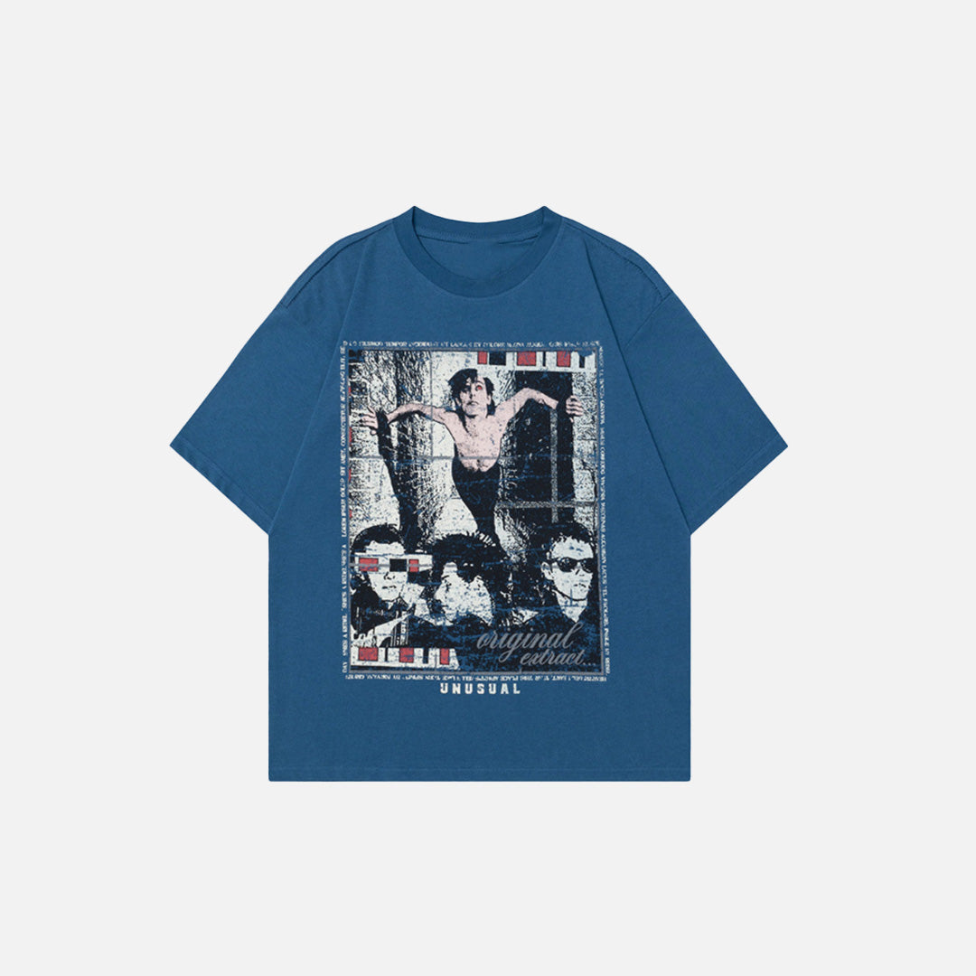 Vintage Print Short Sleeve T-Shirt