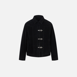 Stylish Casual Heavy Metal Buckle Design Jacket