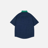 Cartoon Printed Short Sleeved Boys Shirt