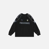 Front view of the black Star Sport Long Sleeve T-shirt in a gray background