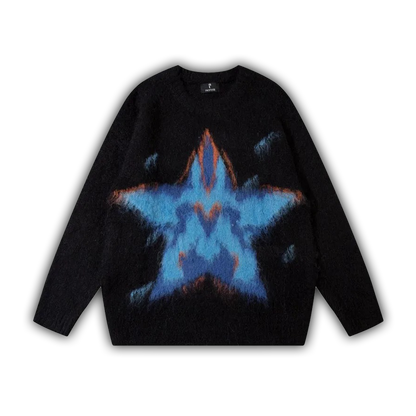 Watercolor Star Knit White