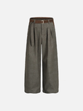 Versatile Patchwork Houndstooth Suit Pants