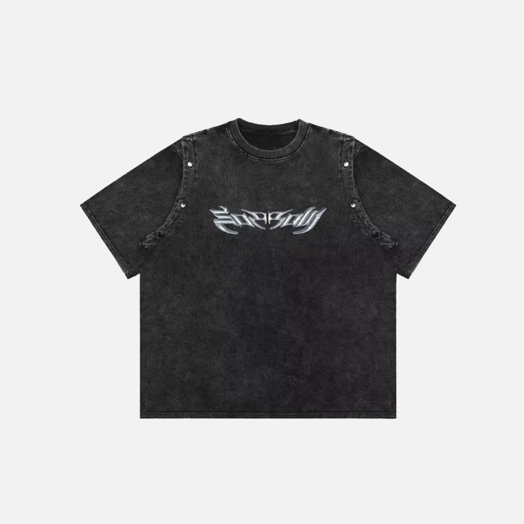 Vintage Washed Oversize Sleeveless Crew T-Shirt