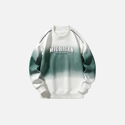 Gothic Oversized Gradient Letter Printed Sweatshirt