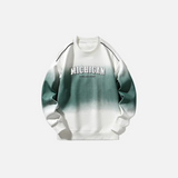 Gothic Oversized Gradient Letter Printed Sweatshirt