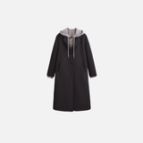 Versatile Fake Two Piece Detachable Hooded Coat