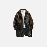 Flattering Hip Hop PU Leather Long Coat