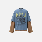 Y2K Fake Two Pieces Loose Fit Long Sleeve T-Shirt
