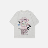 Cool Cartoon Print Short Sleeve T-Shirt