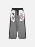 American Style Cargo Reverse Contrast Color Jeans