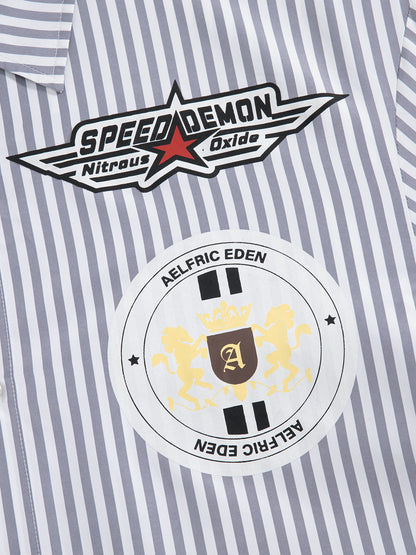 Boxy Racing Patch Short Sleeve Shirt