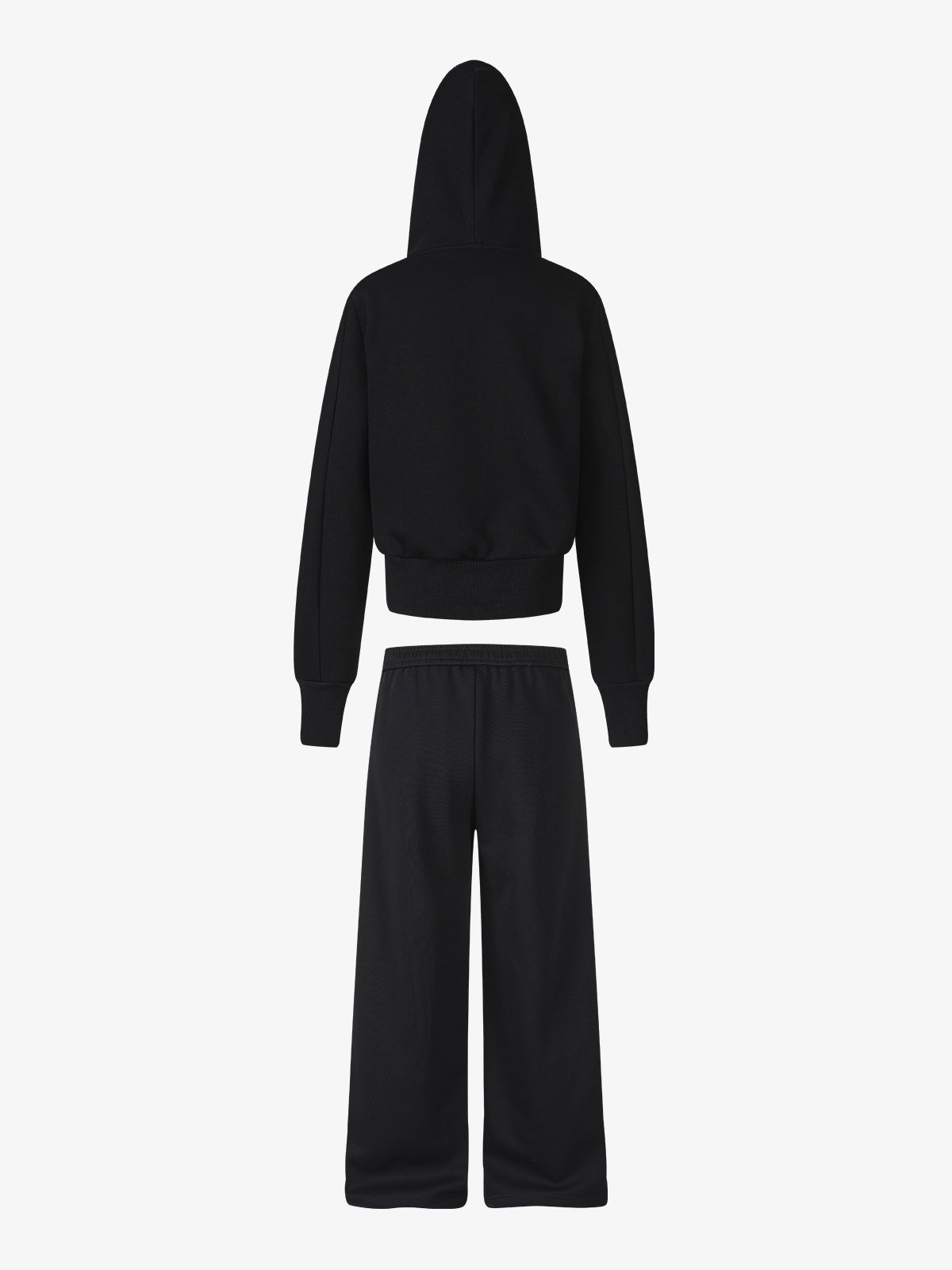 Studded Detail Cropped Set; Black / S, Black / M, Black / L
