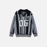 Long-lasting Striped Long Sleeve Polo Sweater