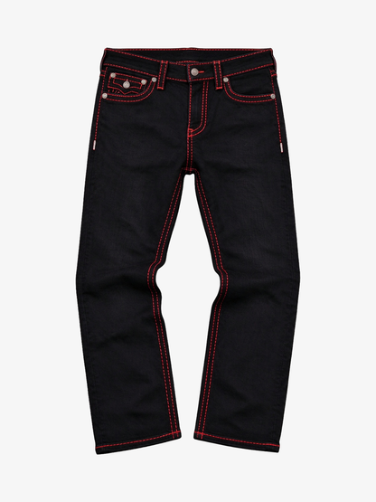 Contrast Stitch Straight Jeans