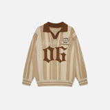 Long-lasting Striped Long Sleeve Polo Sweater