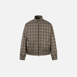 Vintage Plaid High Street High Neck Jacket