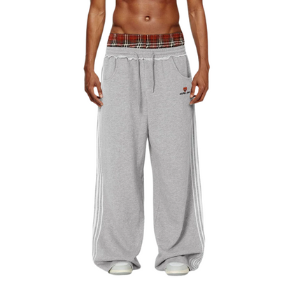 Plaid Waistband Sweatpants