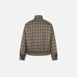 Vintage Plaid High Street High Neck Jacket