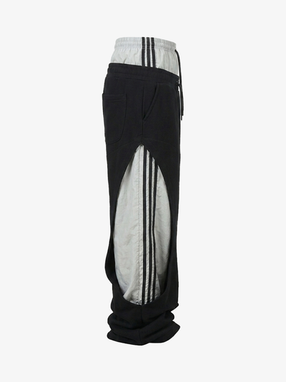 Unisex Double Waistband Baggy Sweatpants; K200 Black (High Quality) / S, K200 Black (High Quality) / M, K200 Black (High Quality) / L, K200 Black (High Quality) / XL, K200 Black (High Quality) / 2XL